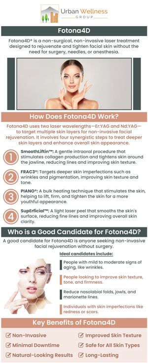 Common questions asked by patients: What is Fotona4D and how does it work for a non-invasive facelift? What are the benefits of Fotona4D over traditional facelifts? Is Fotona4D suitable for all skin types and ages? How long does a Fotona4D non-invasive laser facelift take? For more information, contact us or book an appointment online. Visit us at 4900 SE Division St, Portland, OR 97206. We serve patients from Portland OR, Milwaukie OR, Happy Valley OR, Oak Grove OR, Lake Oswego OR, Beaverton OR, Tigard OR, and surrounding areas.