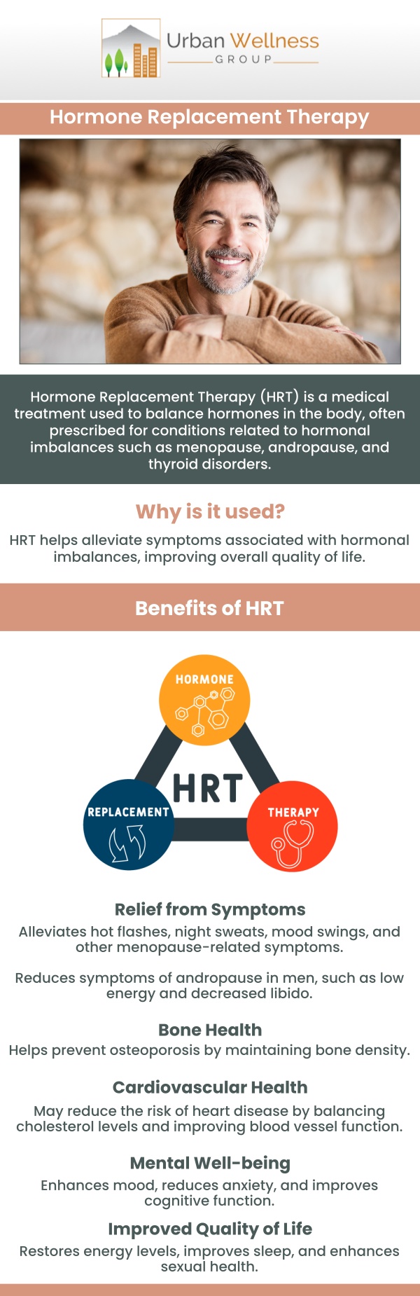Hormonal imbalances in men can lead to a variety of symptoms, including low energy, reduced libido, and mood changes. Hormonal replacement therapy (HRT) is an effective treatment for restoring testosterone levels in men who are experiencing symptoms of low testosterone (low T). By replenishing testosterone, HRT can improve muscle mass, energy levels, and overall vitality. Dr. Jason Zabell, ND, at Urban Wellness Group, provides individualized HRT treatments for men to help them feel their best and optimize their health. For more information, contact us or book an appointment online. We are conveniently located at 4900 SE Division St, Portland, OR 97206.